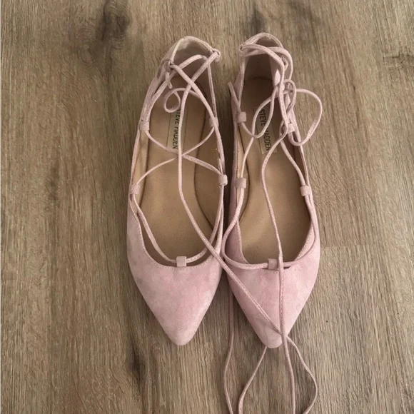 Steve Madden Shoes Steve Madden Pink Ballet Laceup Flats
